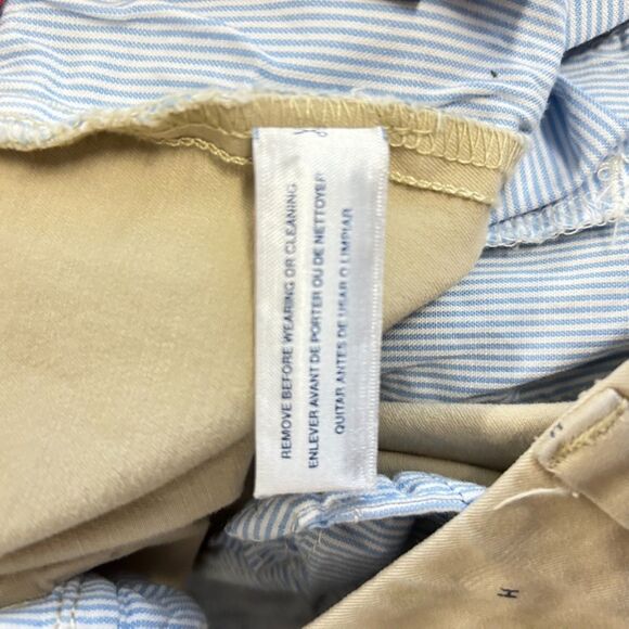 Tommy Hilfiger Hampton Tan "H" Pattern Stretch Slim Leg Chino Pants Size 16 - Picture 12 of 16